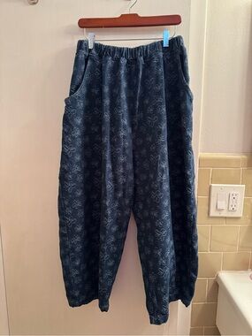 Nettle Studios - Dark Daisy Denim Balloon Pant - Medium